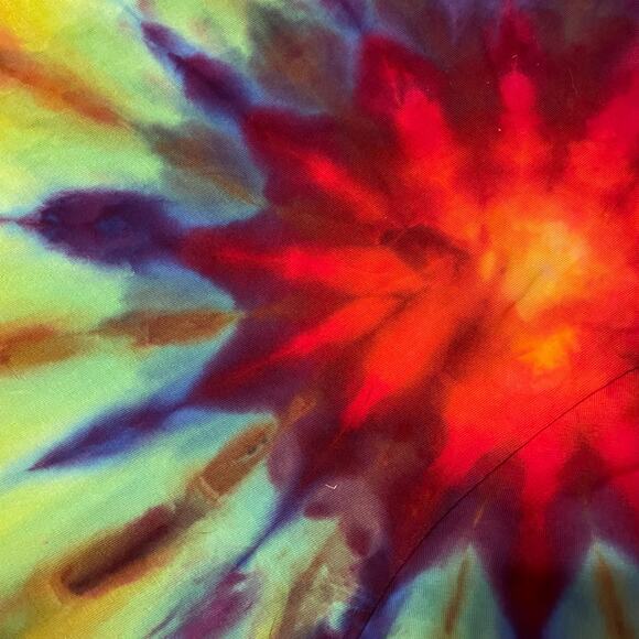 Ice Dyed T-shirt Dress - Ice Dye Hippie Boho - Rainbow Geode (Women's XLarge) - Picture 6 of 12